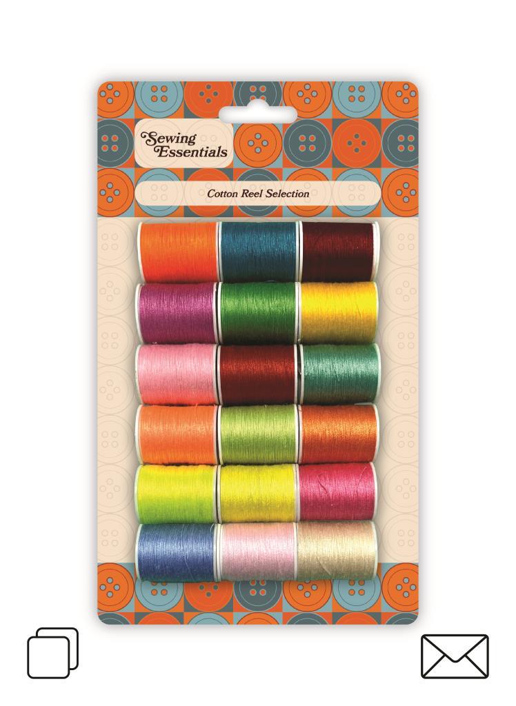 Sewing Essentials Cotton Reel Selection - 18PK Sewing Essentials Cotton Reel Selection - 18PK